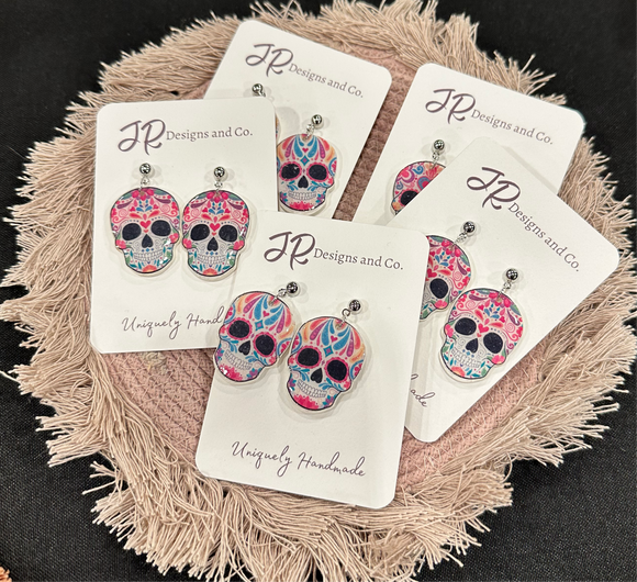 Cinco De Mayo Skull Earrings